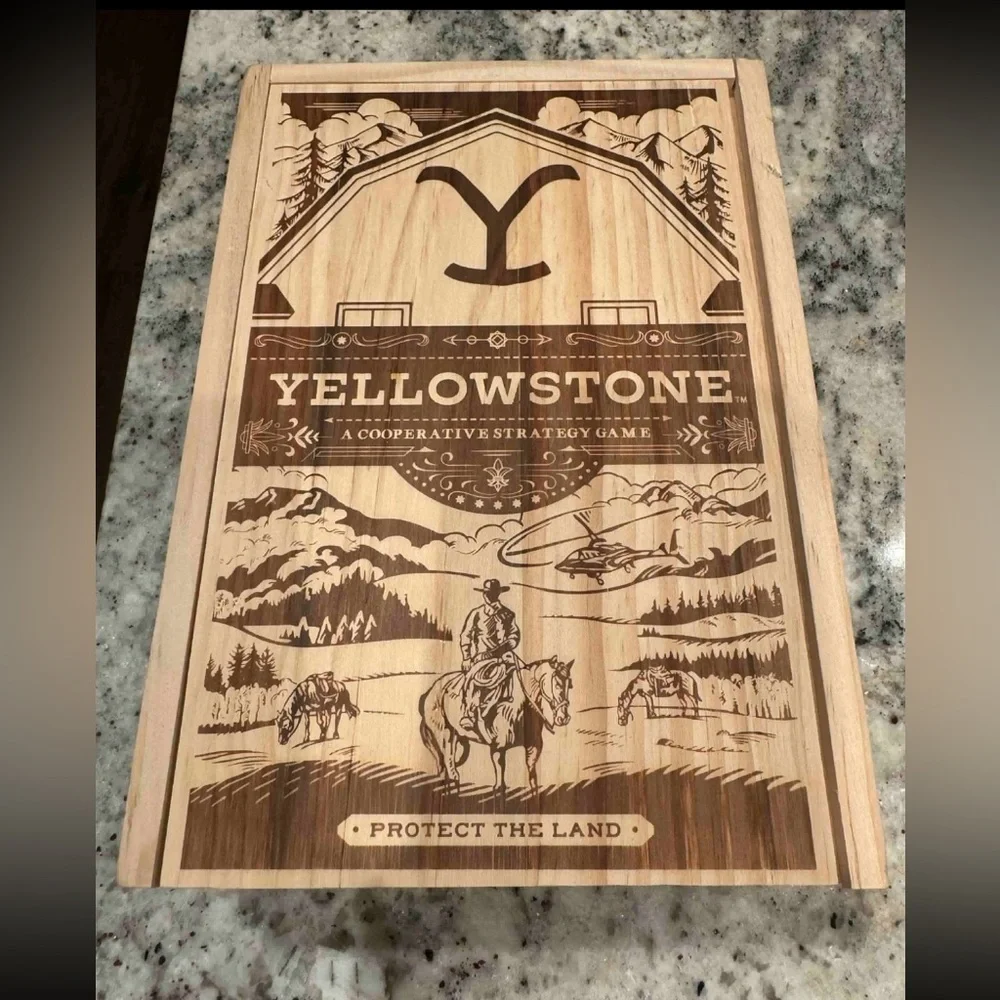 Yellowstone Wooden Board Game UNUSED